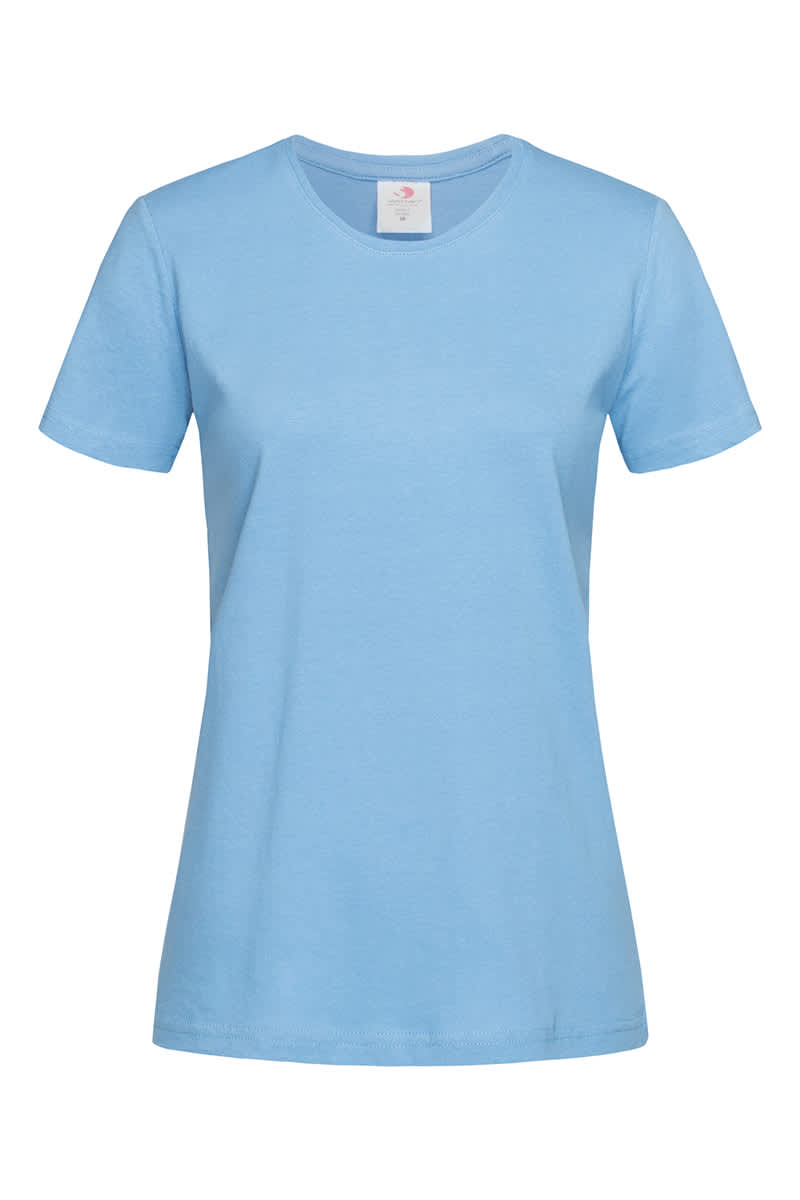 Light Blue Women's Classic Cotton T