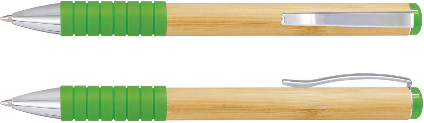 Bright Green Bamboo Twist Pen