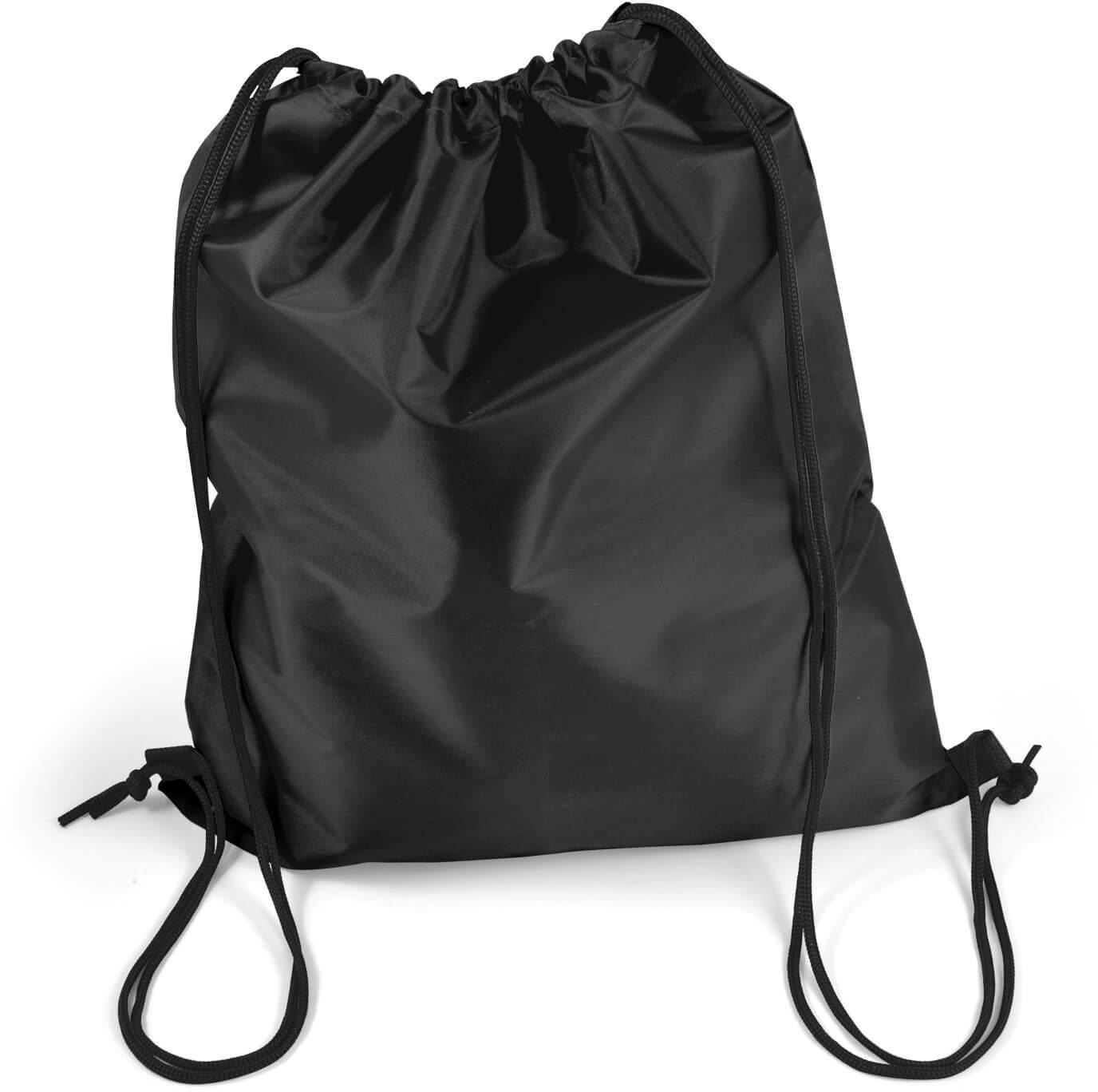 Black Presto Drawstring Bag with Pocket