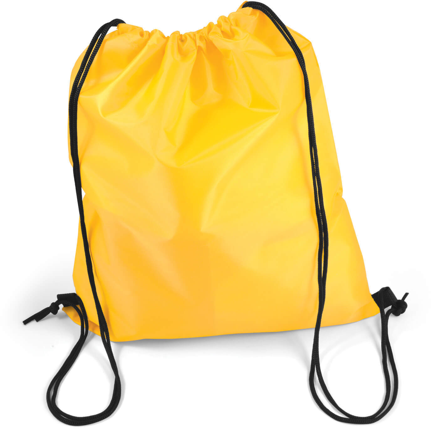Yellow Presto Drawstring Bag with Pocket