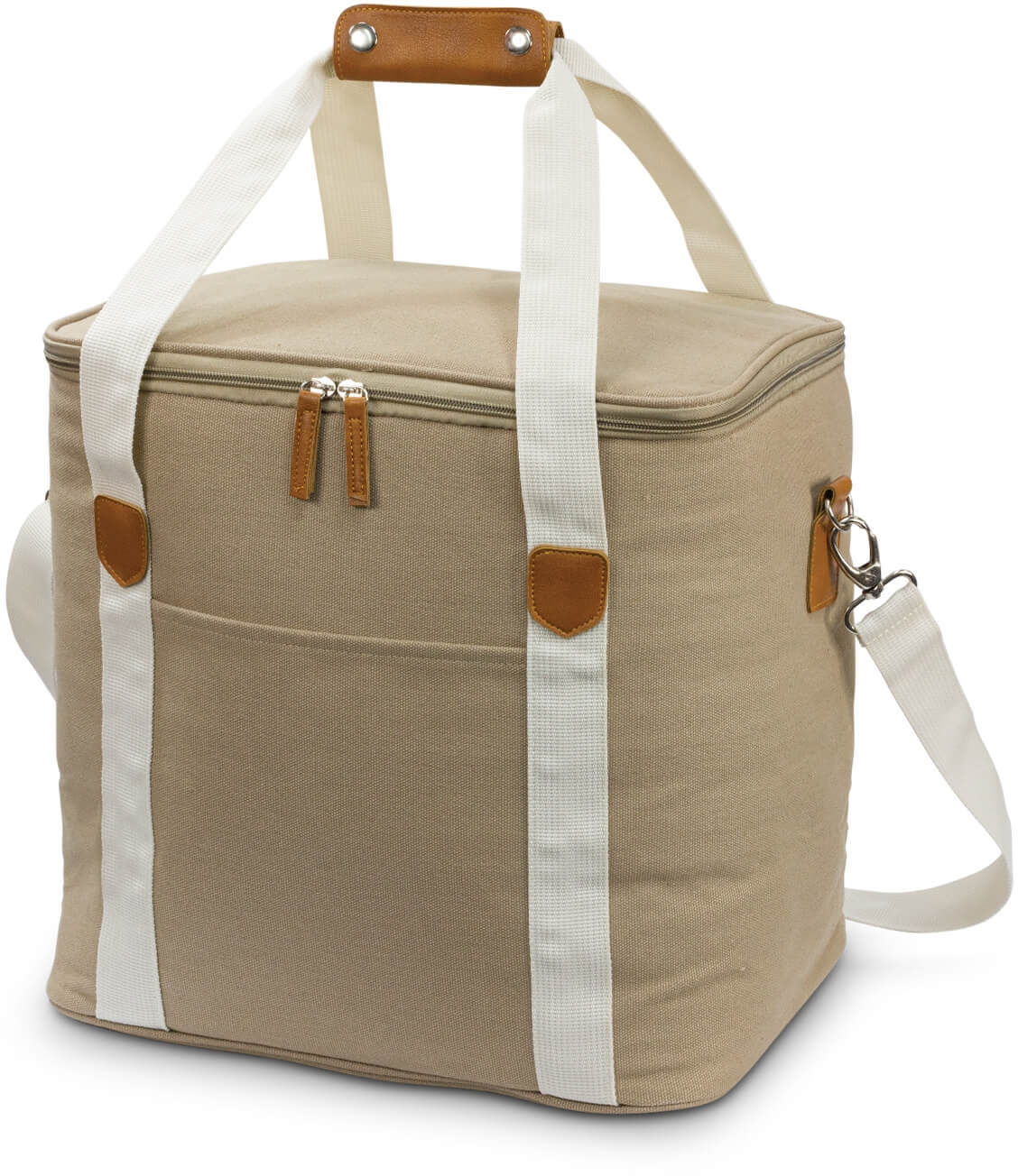 Beige Canvas Cooler Bag