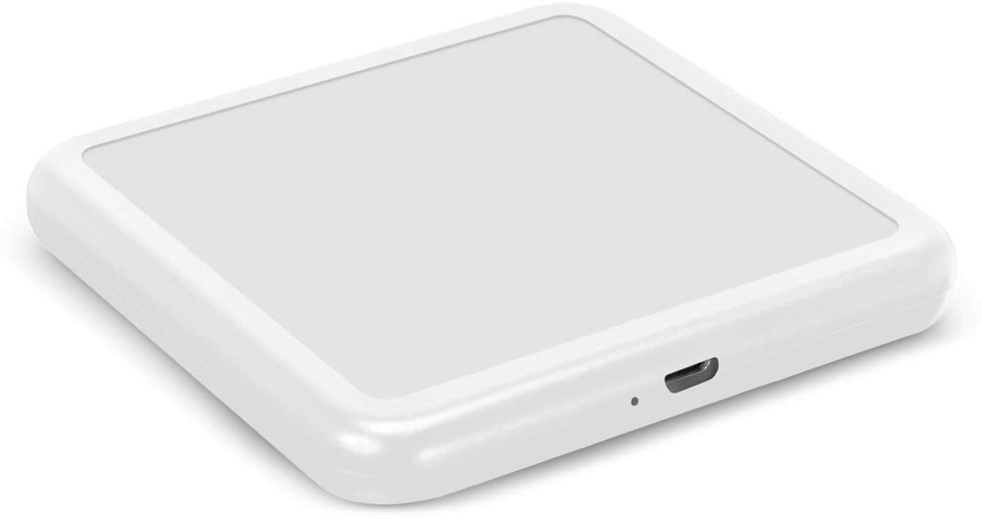 White Imperium Square Wireless Charger - Resin Finish