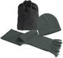 Charcoal Nebraska Scarf and Beanie Set