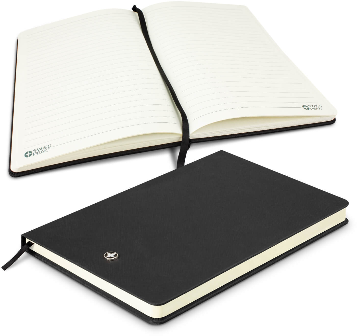 Black Swiss Peak Heritage A5 Notebook