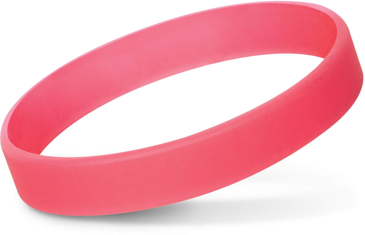 Red Silicone Wrist Band - Glow in the Dark