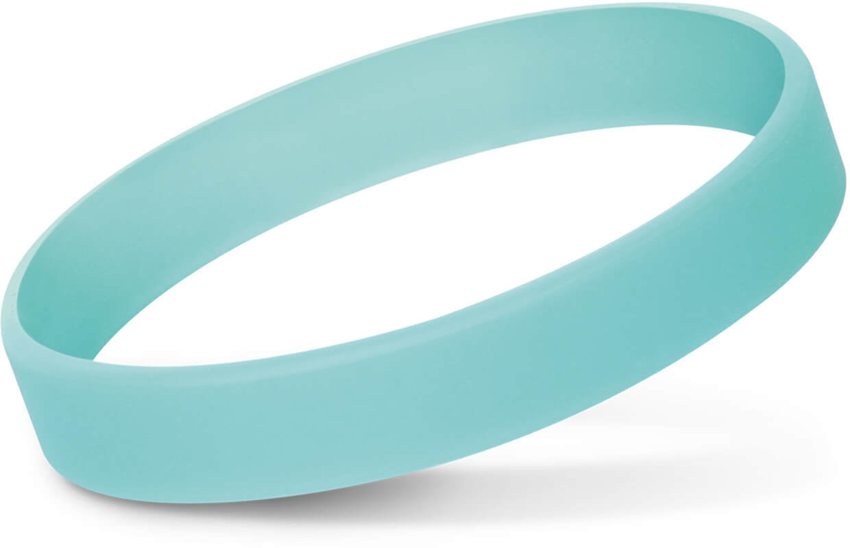 Blue Silicone Wrist Band - Glow in the Dark