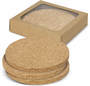 Natural Oakridge Cork Coaster Round Set of 4