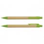 Natural/Bright Green Eco Pen