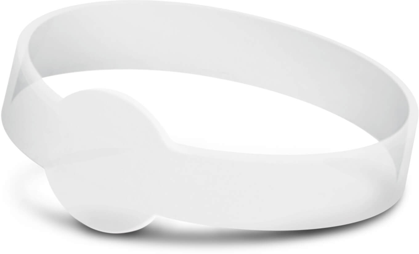 Clear Xtra Silicone Wrist Band - Debossed