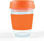 Orange Vienna Glass Coffee Cup / Flip Lid