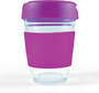 Purple Vienna Glass Coffee Cup / Flip Lid