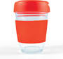 Red Vienna Glass Coffee Cup / Flip Lid