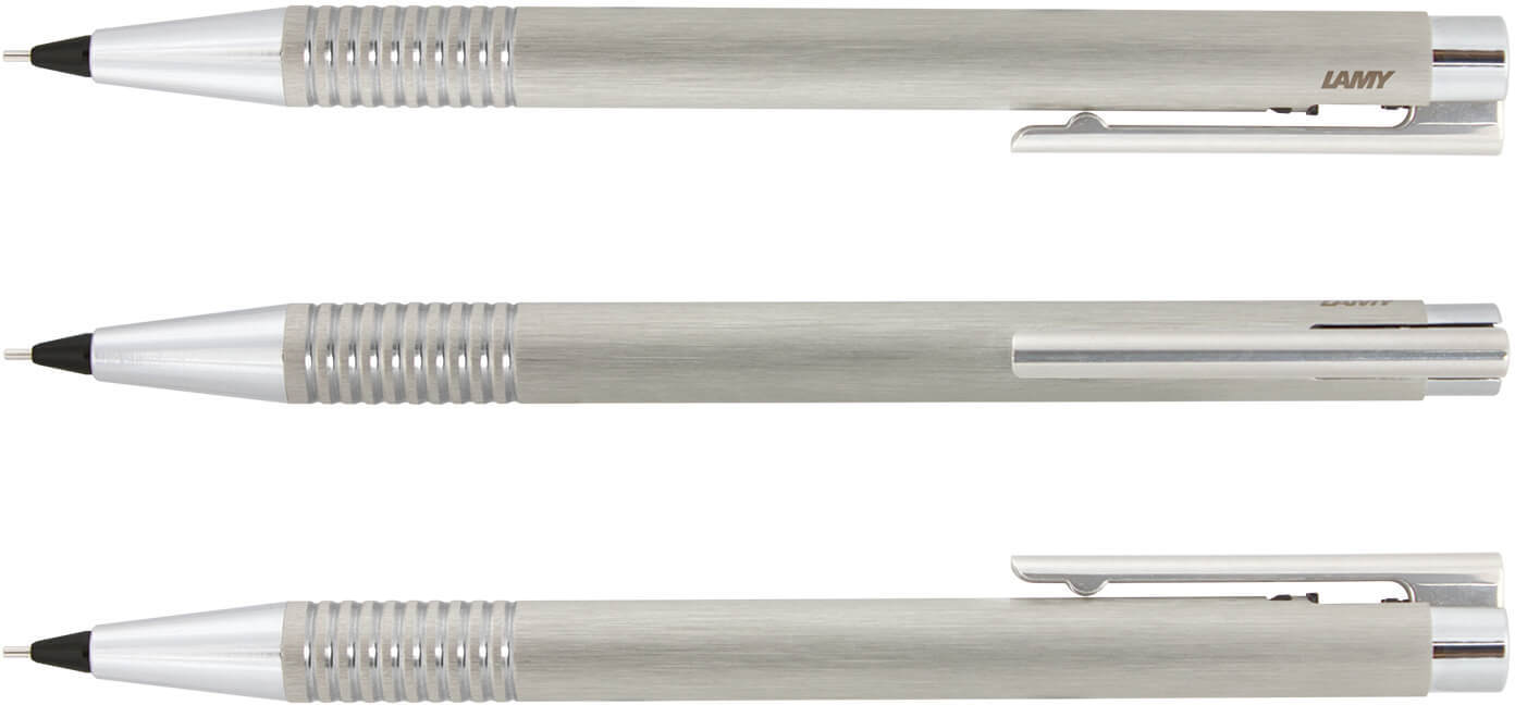 Brushed Silver Lamy Logo Pencil - Brushed Steel