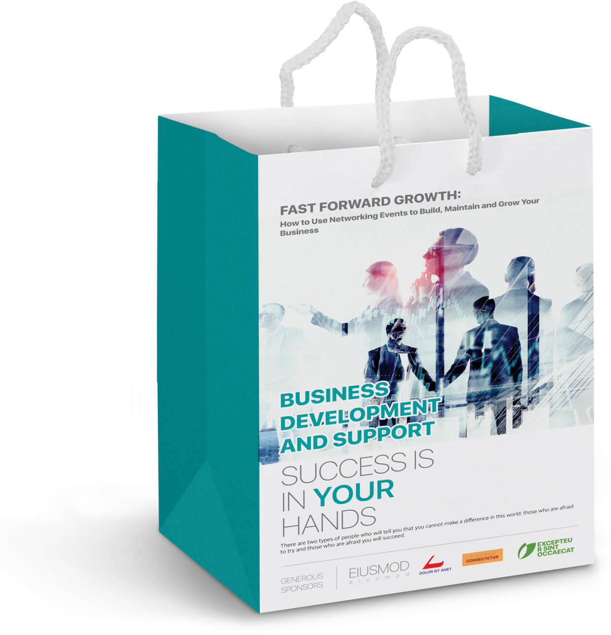 Medium Laminated Paper Carry Bag - Full Colour