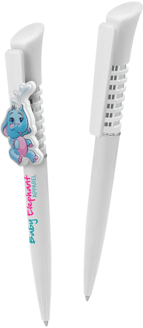 White Infinity Plastic Pen