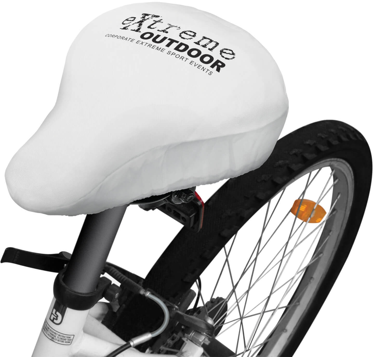 white bike seat cover