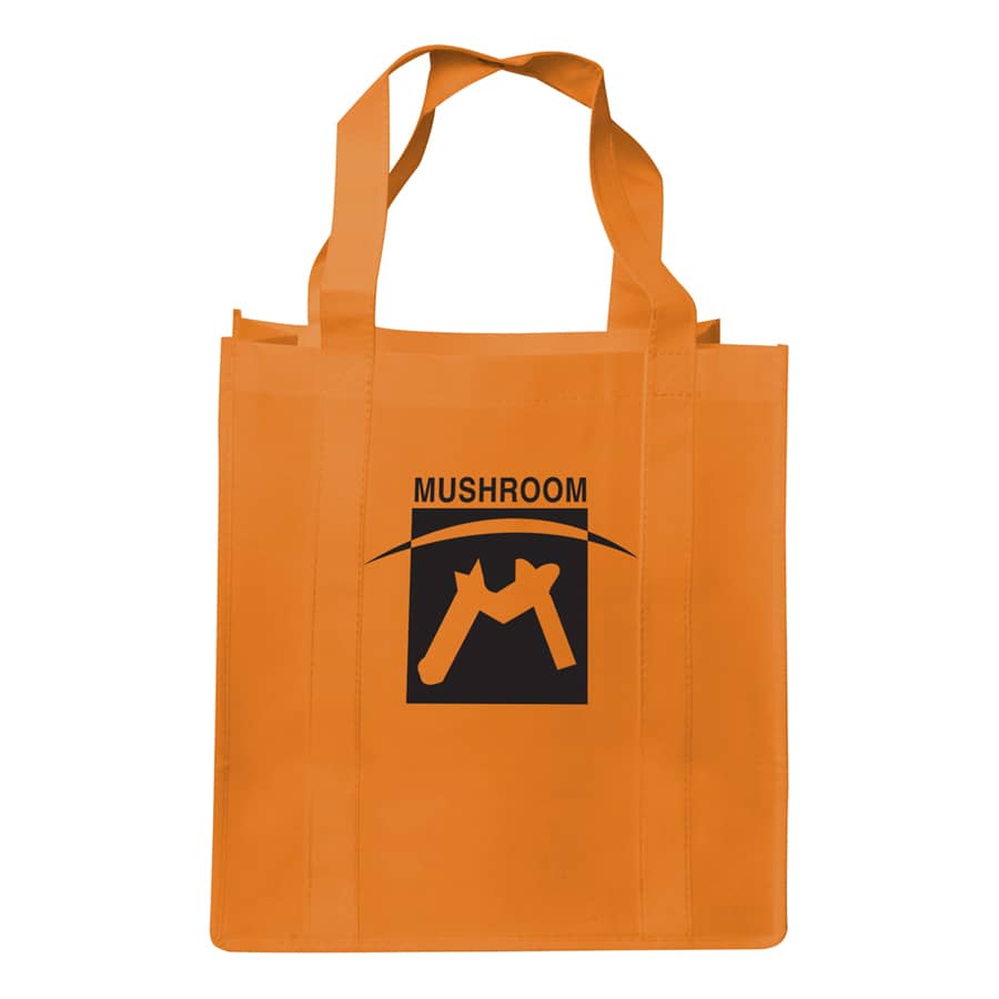 Orange Large Non-Woven Shopping Bag with Gusset