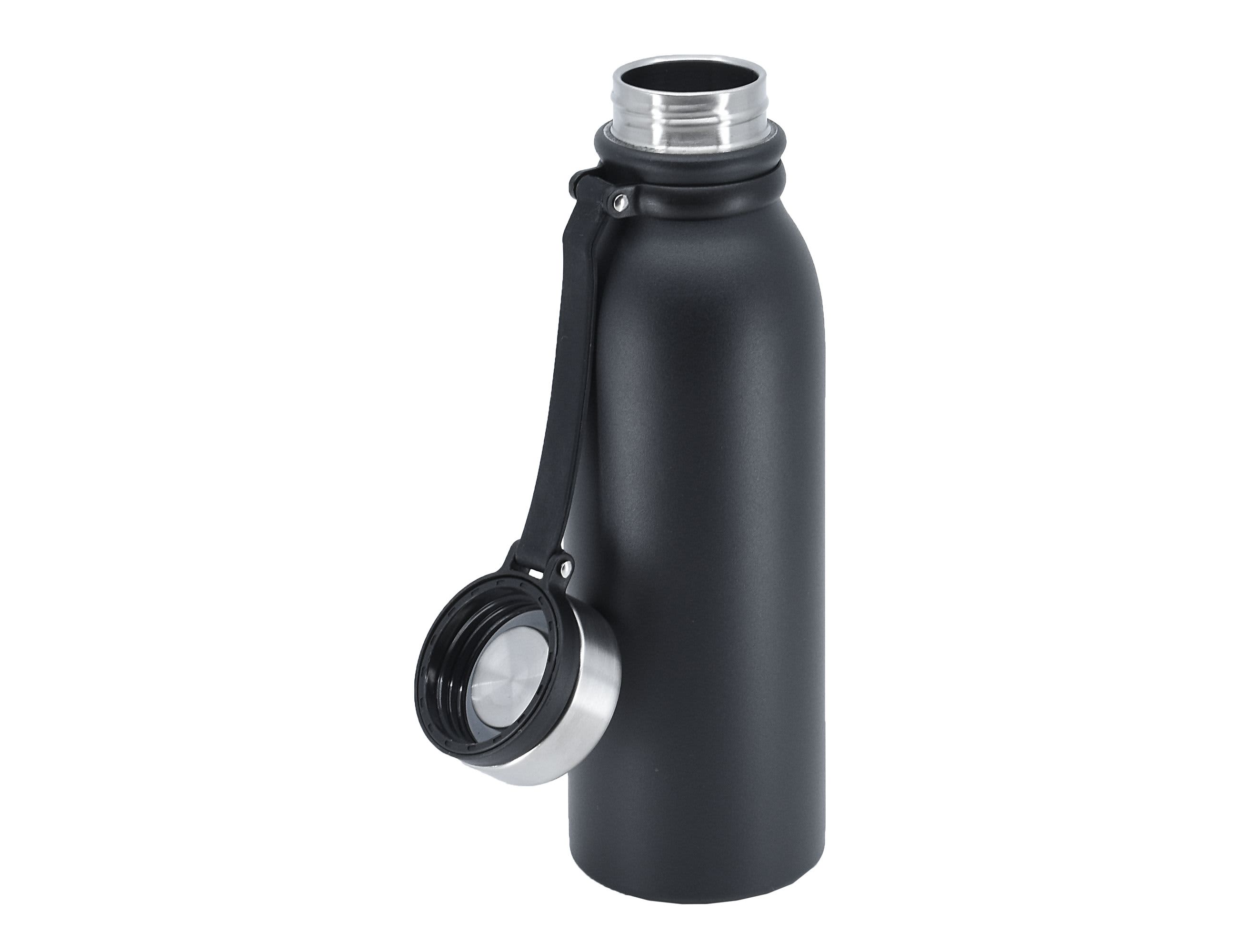 Black Andorra Metal Insulated Water Bottle 