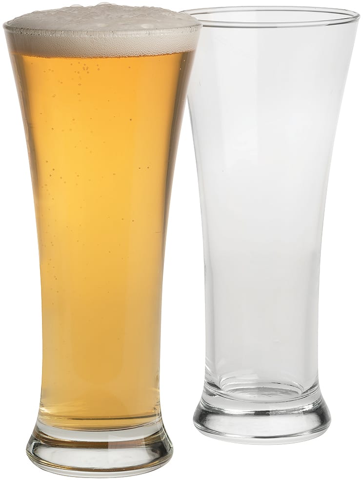 Clear Pilsner Beer Glass Set