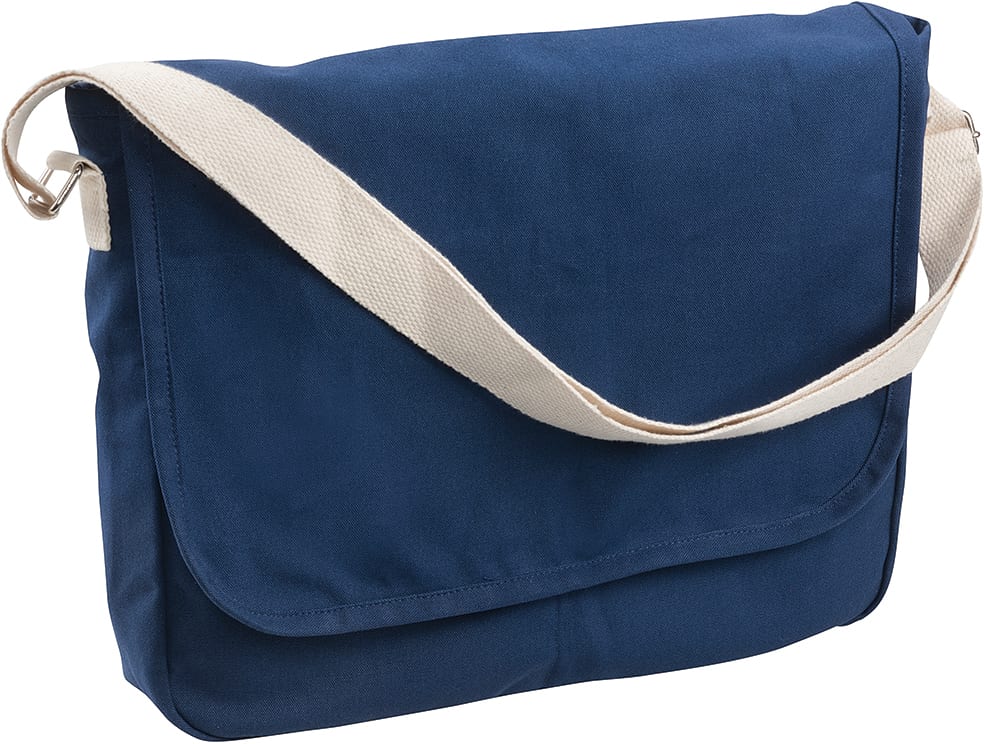 Blue Canvas Shoulder Bag