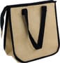 Natural/Black Laminated Jute Shopper with Insulation