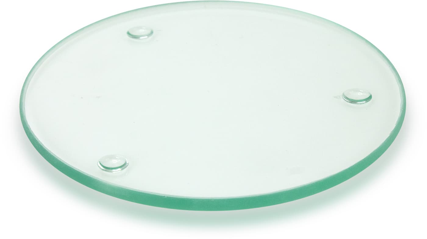 Clear Venice Single Glass Coaster - Round