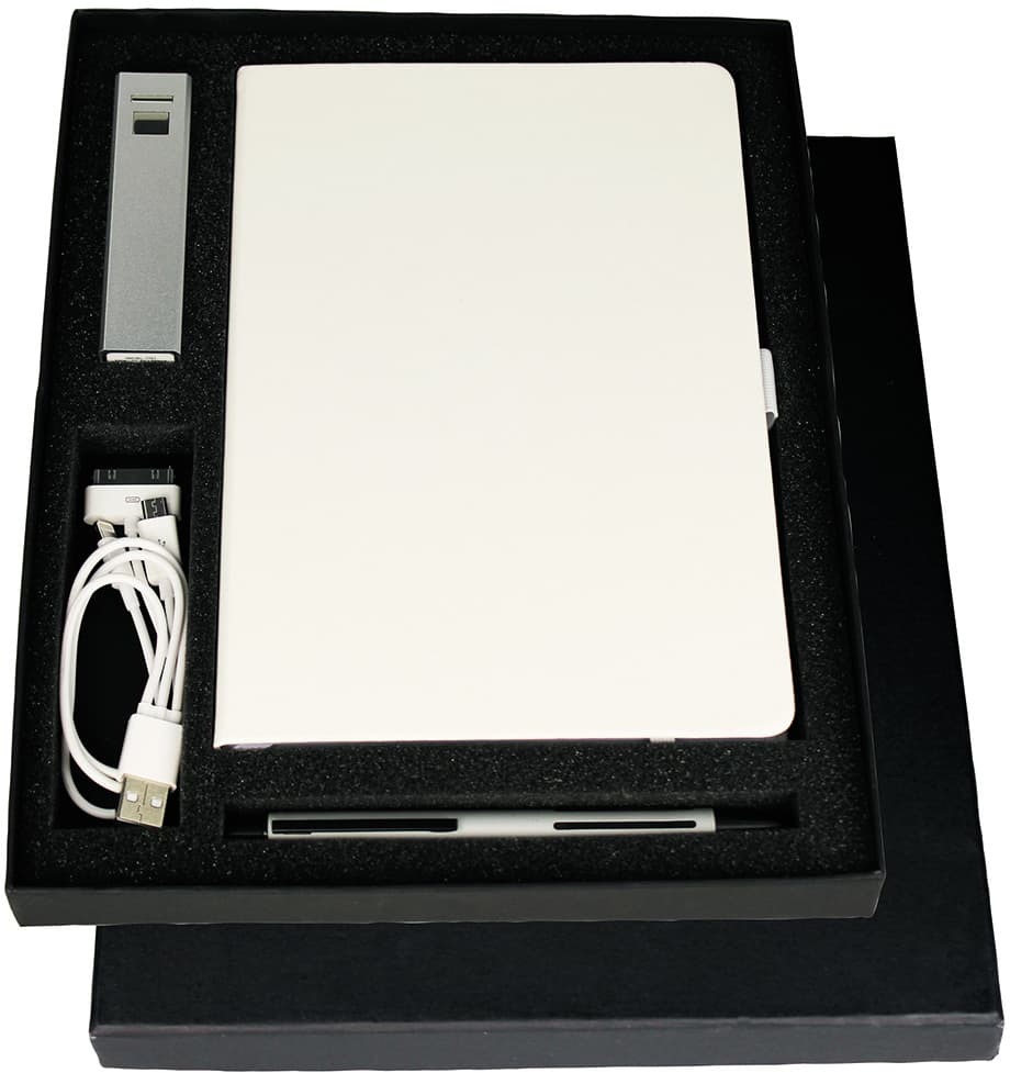 Silver Gift Set with Nova Journal, Jolt Charger &amp; Danley Pen