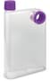 Frosted Clear/Purple Accent Water Bottle - Frosted