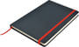 Black/Red Venture A5  PU Notebook with Elastic Closure