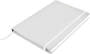 White Venture A5  PU Notebook with Elastic Closure