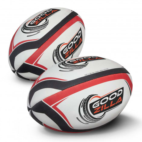 White Rugby Ball Promo