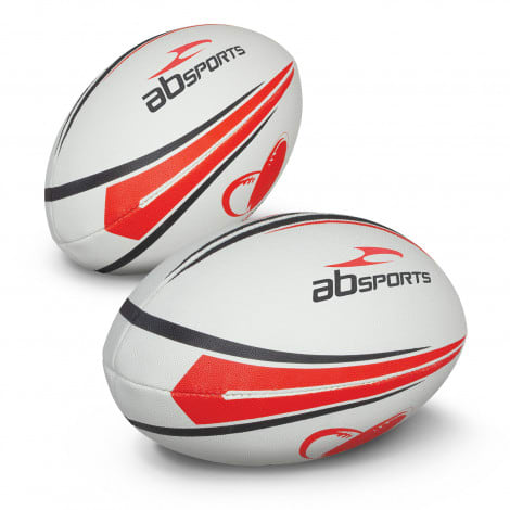 White Rugby League Ball Promo