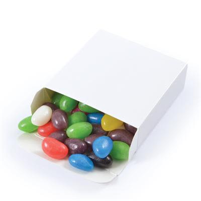 White Assorted Colour Jelly Beans in 50 gram Box 