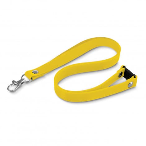 Yellow Silicone 15mm Lanyard