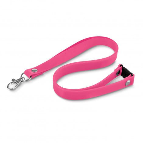 Pink Silicone 15mm Lanyard