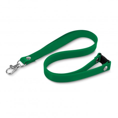 Dark Green Silicone 15mm Lanyard