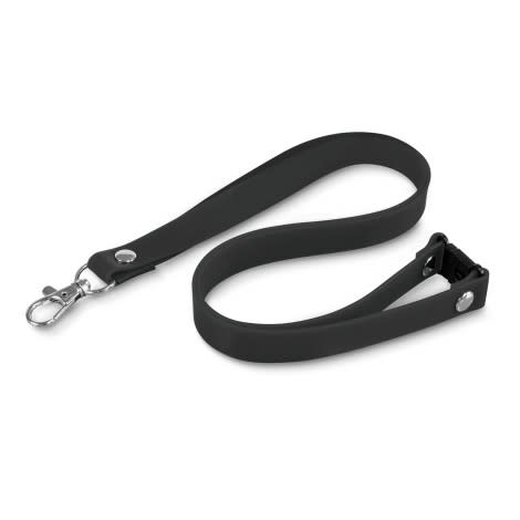 Black Silicone 15mm Lanyard