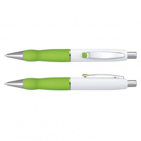 Bright Green Turbo Pen - White Barrel