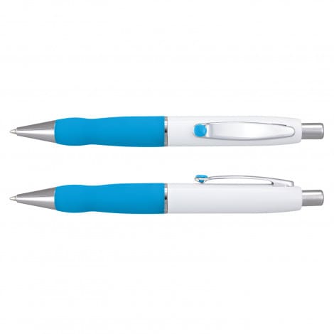 Light Blue Turbo Pen - White Barrel