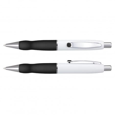 Black Turbo Pen - White Barrel