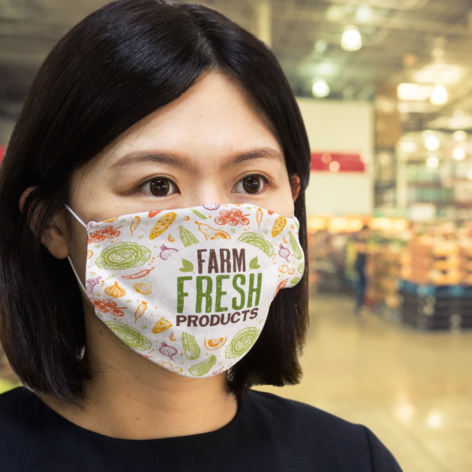 2 Layer Reusable Polyester Face Mask - Large