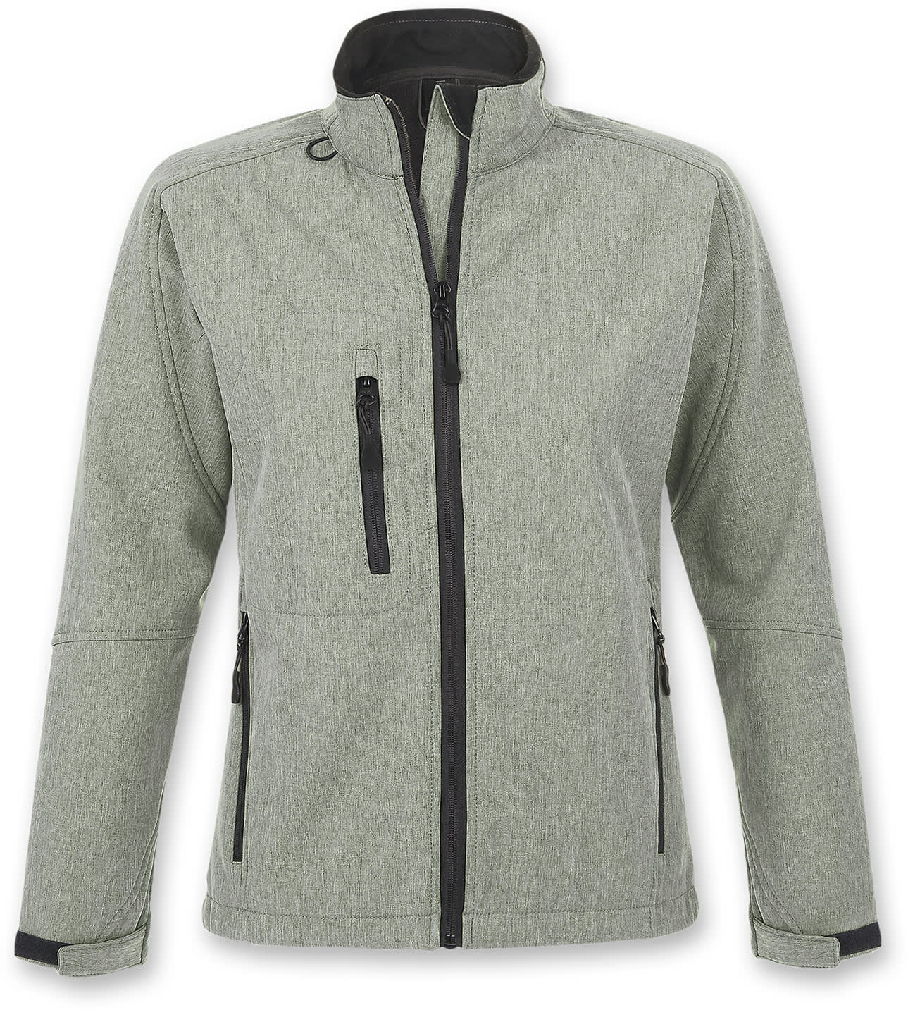 Grey Melange SOLS Roxy Womens Softshell Jacket