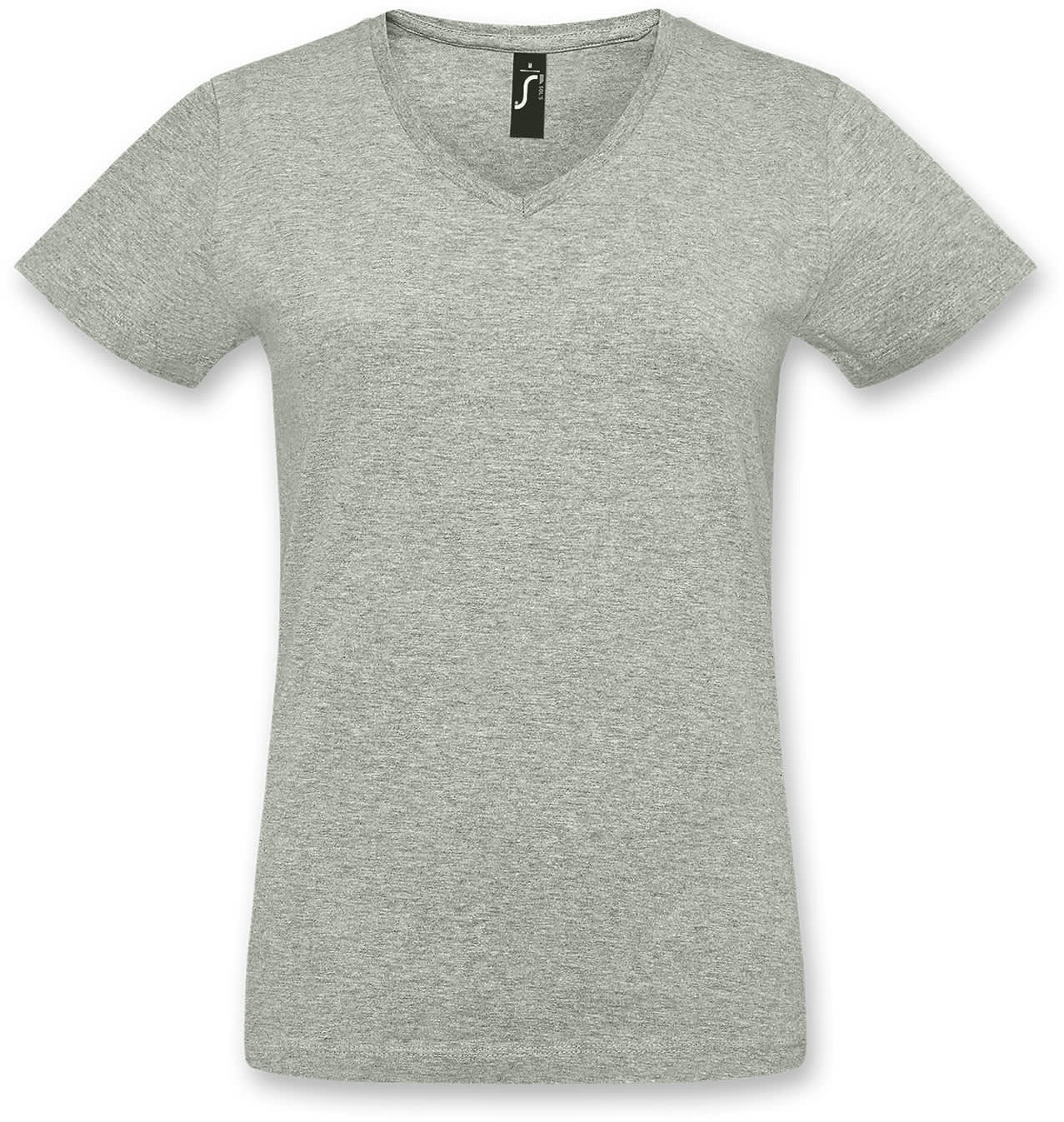 Grey Melange SOLS Imperial Womens V Neck T-Shirt