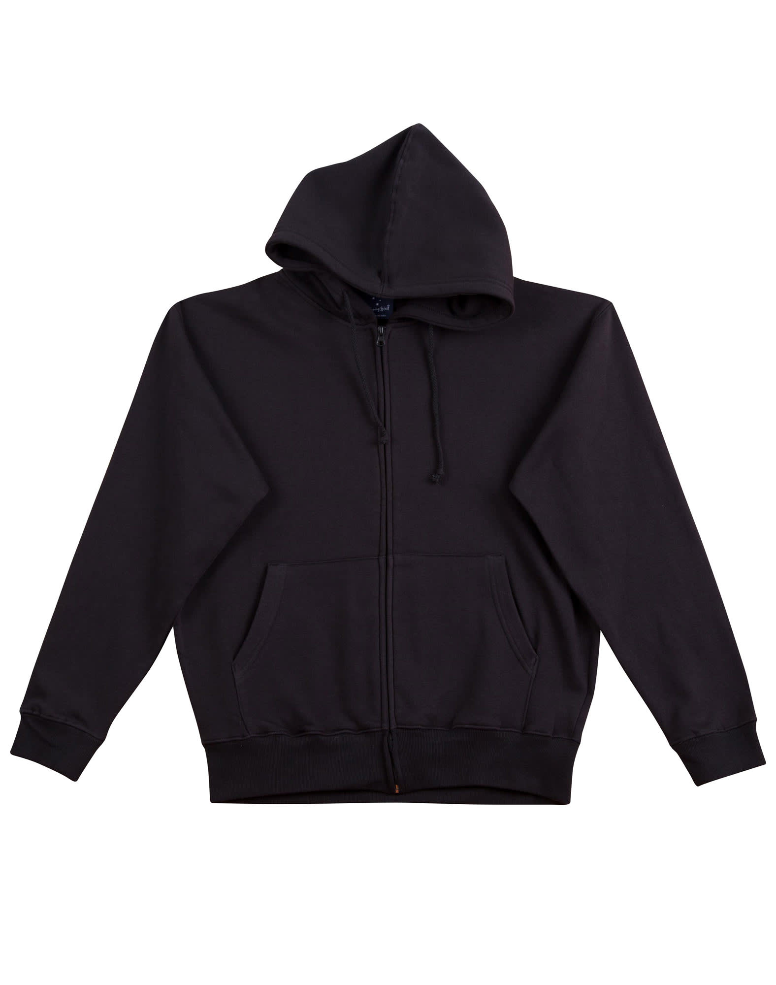 Black Double Bay Hoodie