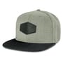 Light Grey/Black Chisel Flat Peak  Cap with Patch