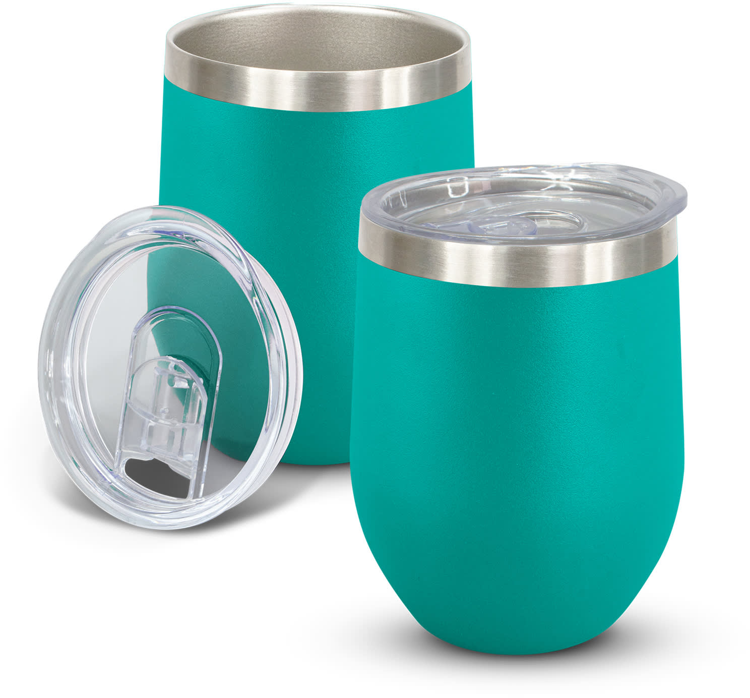 Teal Cordia Vacuum Cup - Powder Coated