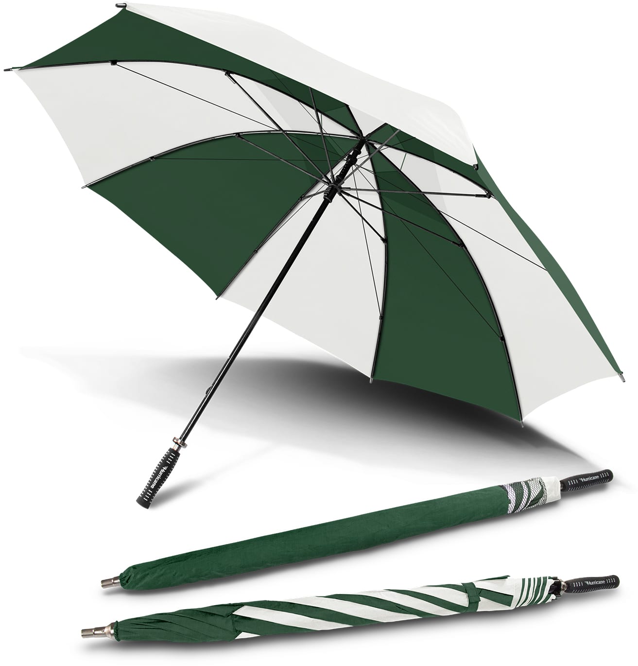 Bottle Green/White Hurricane Sport Umbrella