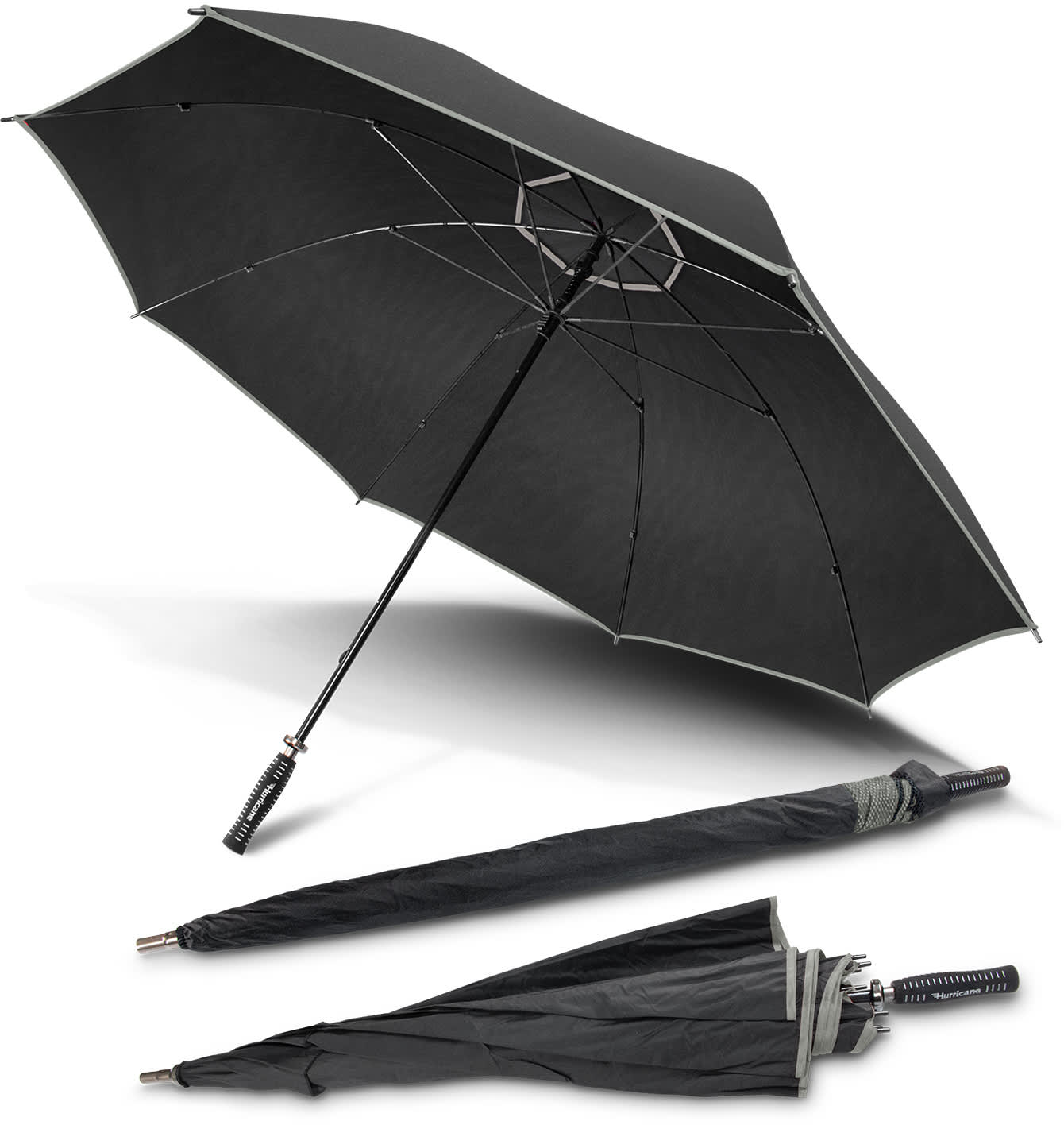 Reflective/Black Hurricane Sport Umbrella