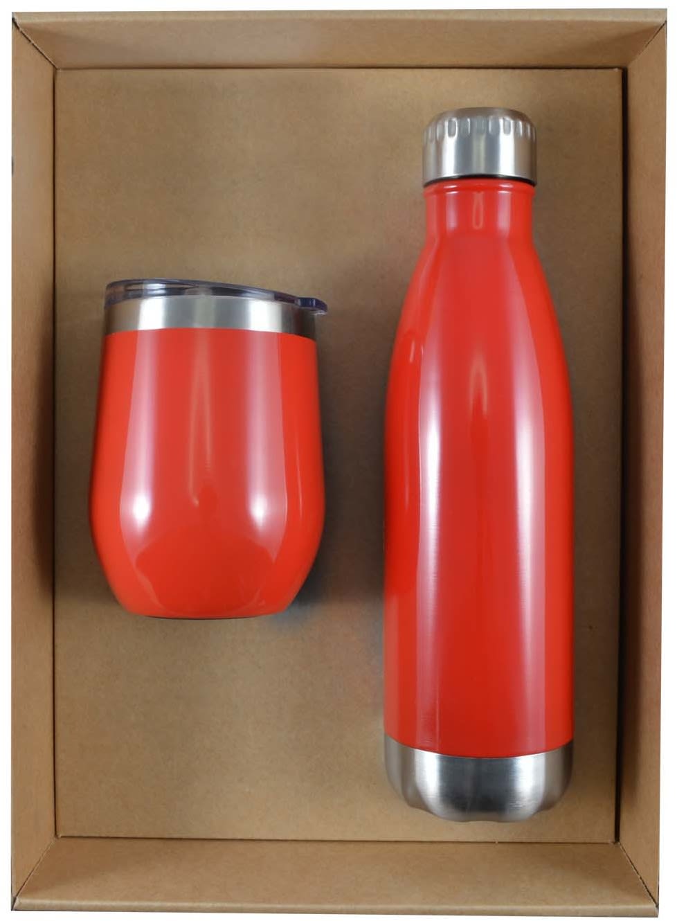 Red Water Bottle &amp; Coffee Cup Gift Set