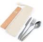 Banquet Cutlery Set &amp; Straws In Calico Pouch